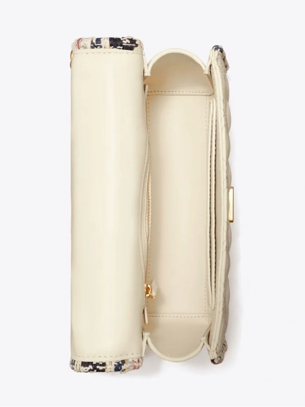 Tory Burch Small Fleming Tweed Border Convertible Shoulder Bag